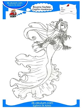 Çocuklar İçin Winx Club Denizkızı Boyama Sayfaları 